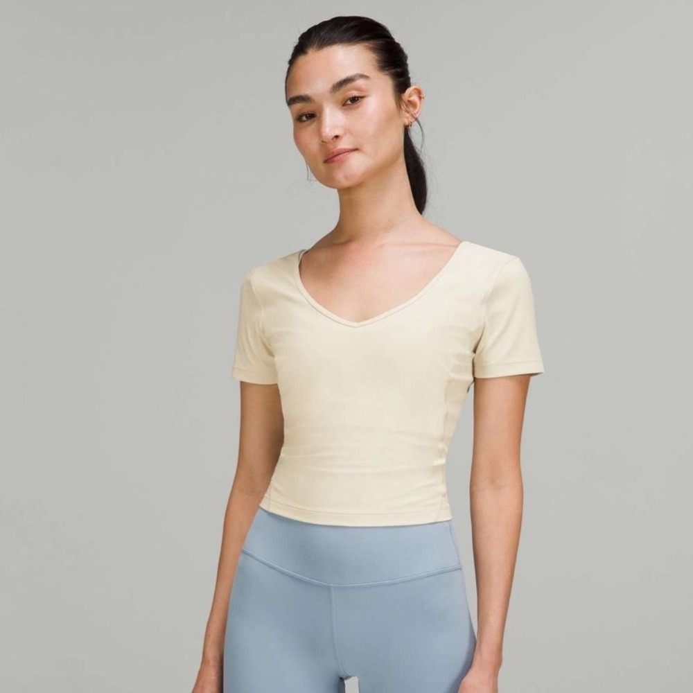 Lululemon | Align T-Shirt Off White Cream Bone Nulu Yoga Crop Top